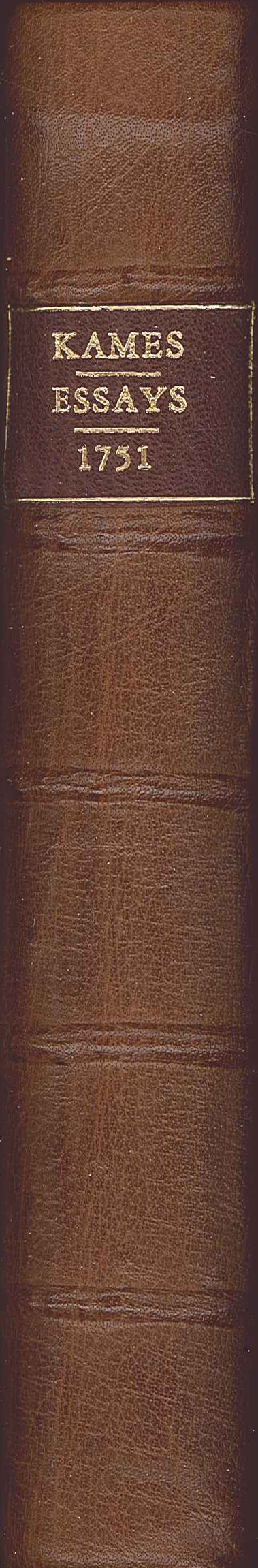 Kames' Essays on the Principles of Morality and Natural Religion