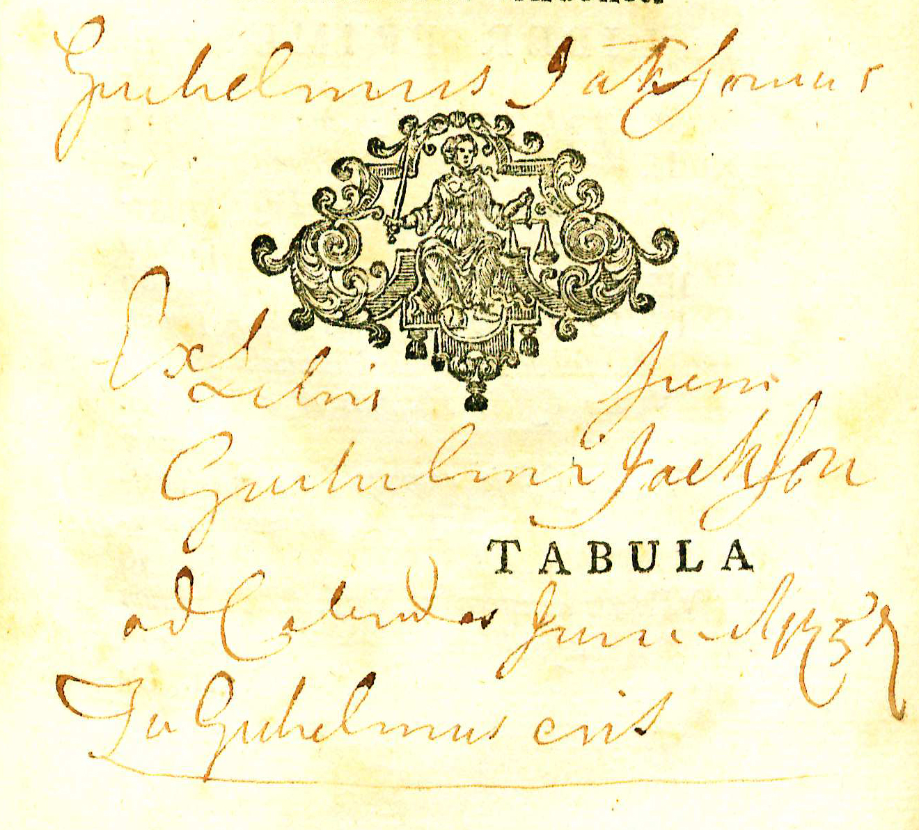 Inscription and tail-piece, last page of preface.