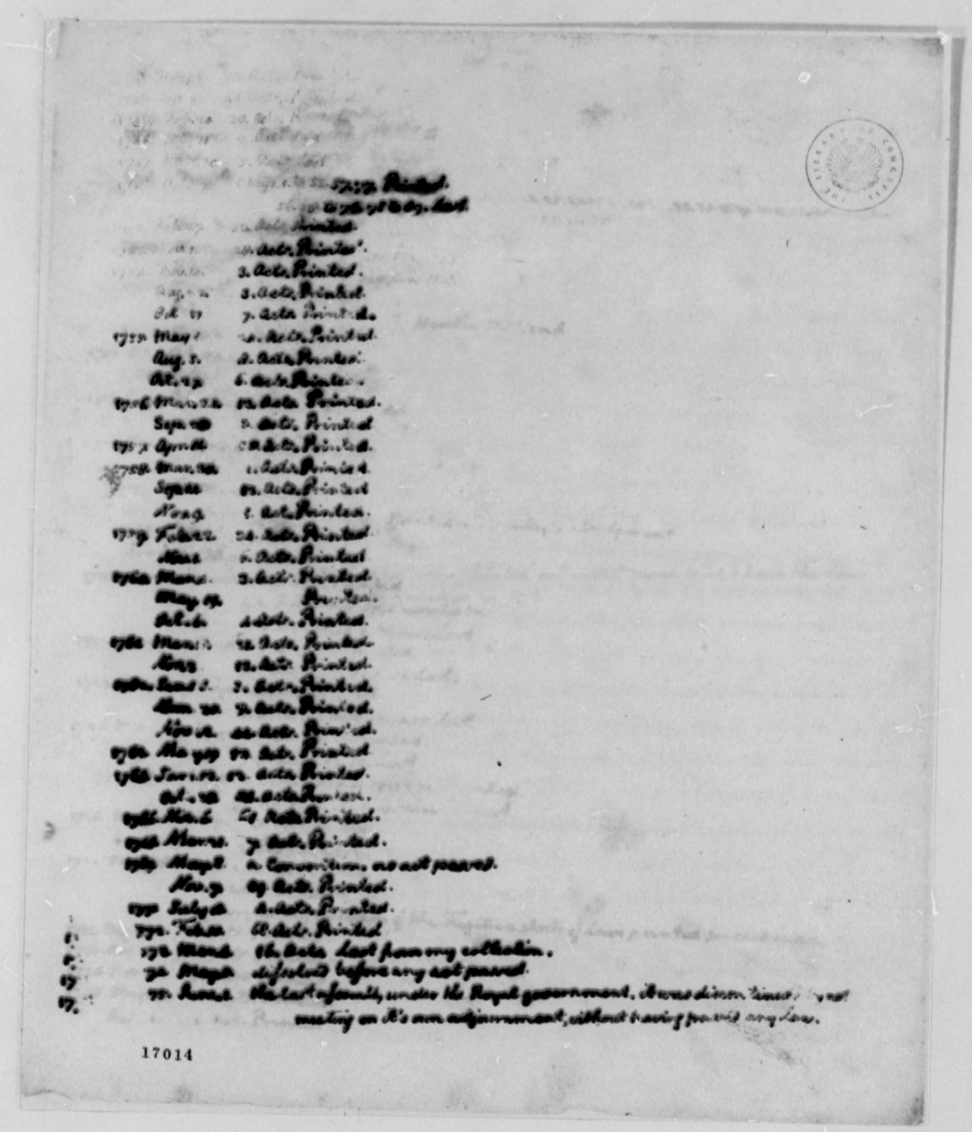 Jefferson's press copy, 2 (rewrite). Image from the The Thomas Jefferson Papers, Library of Congress.
