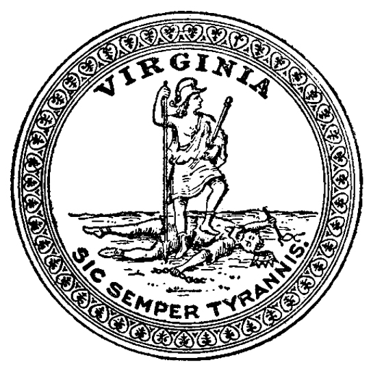 The Great Seal of the Commonwealth of Virginia, 1776-1894 (Obverse).