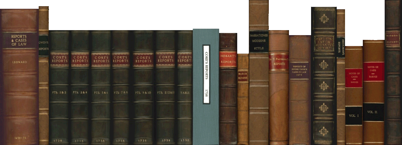 Shelf from the library's reconstruction of George Wythe's Library.