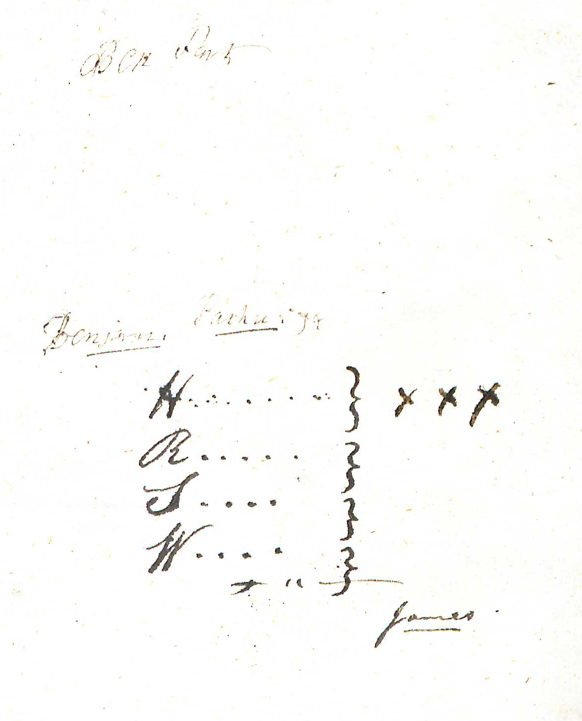Inscriptions (inverted), verso of front free endpaper.