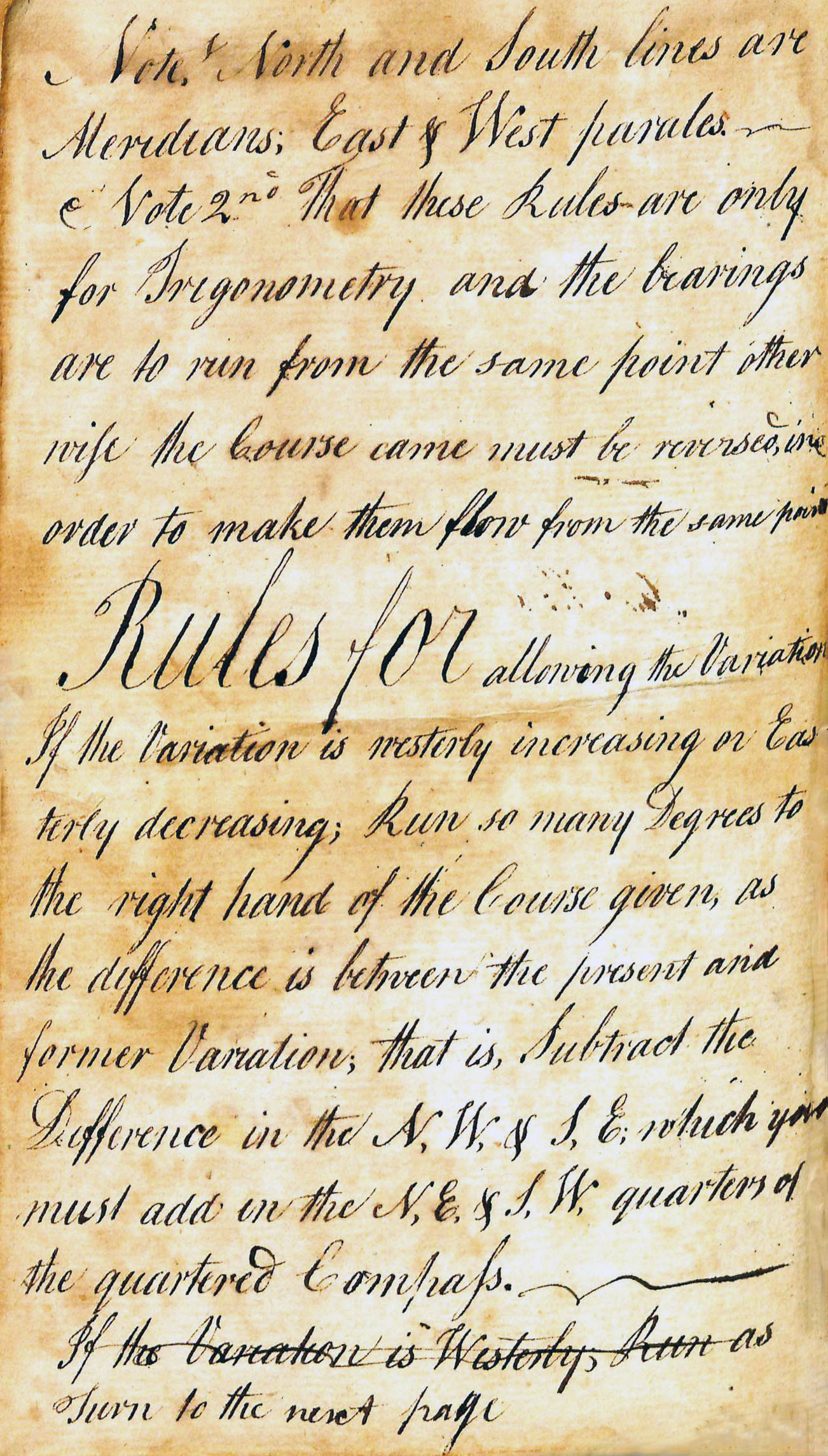 Manuscript notes, verso, front free endpaper.