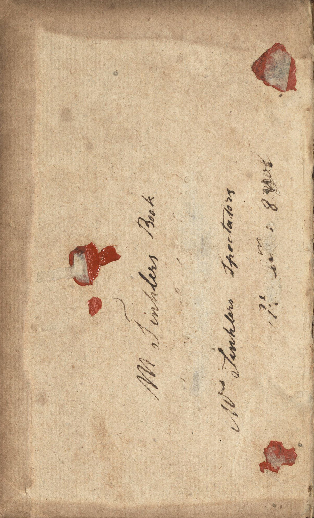 Inscription, front pastedown, volume eight.