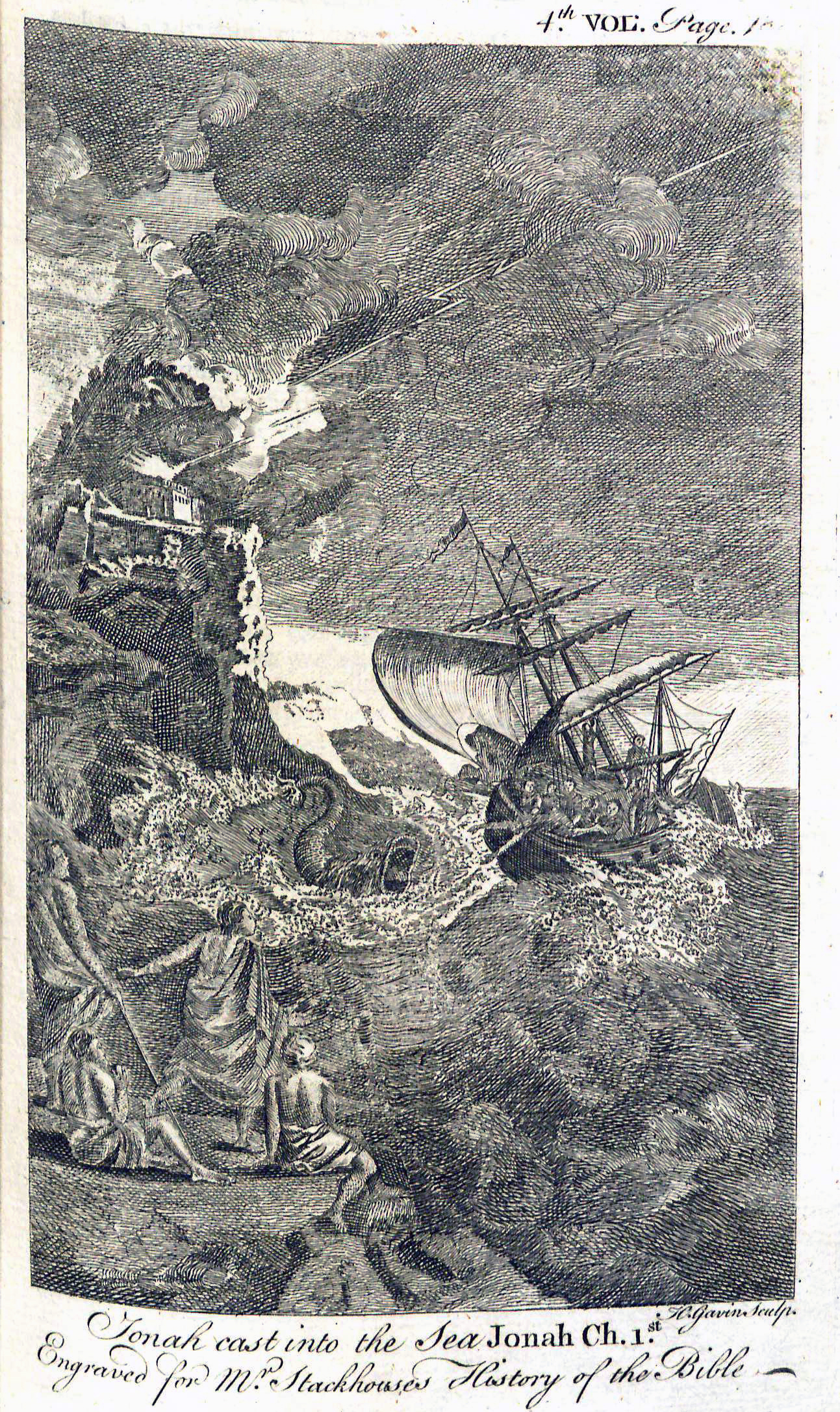 Jonah cast into the sea, volume four, page 189.