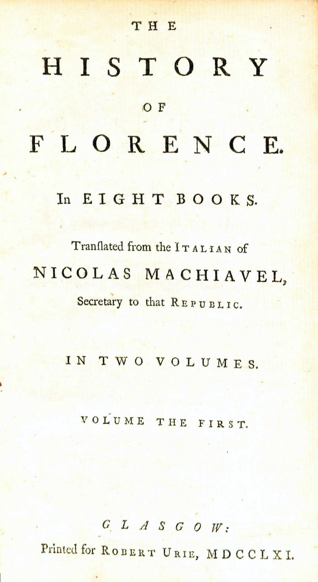 Machiavelli's History of Florence