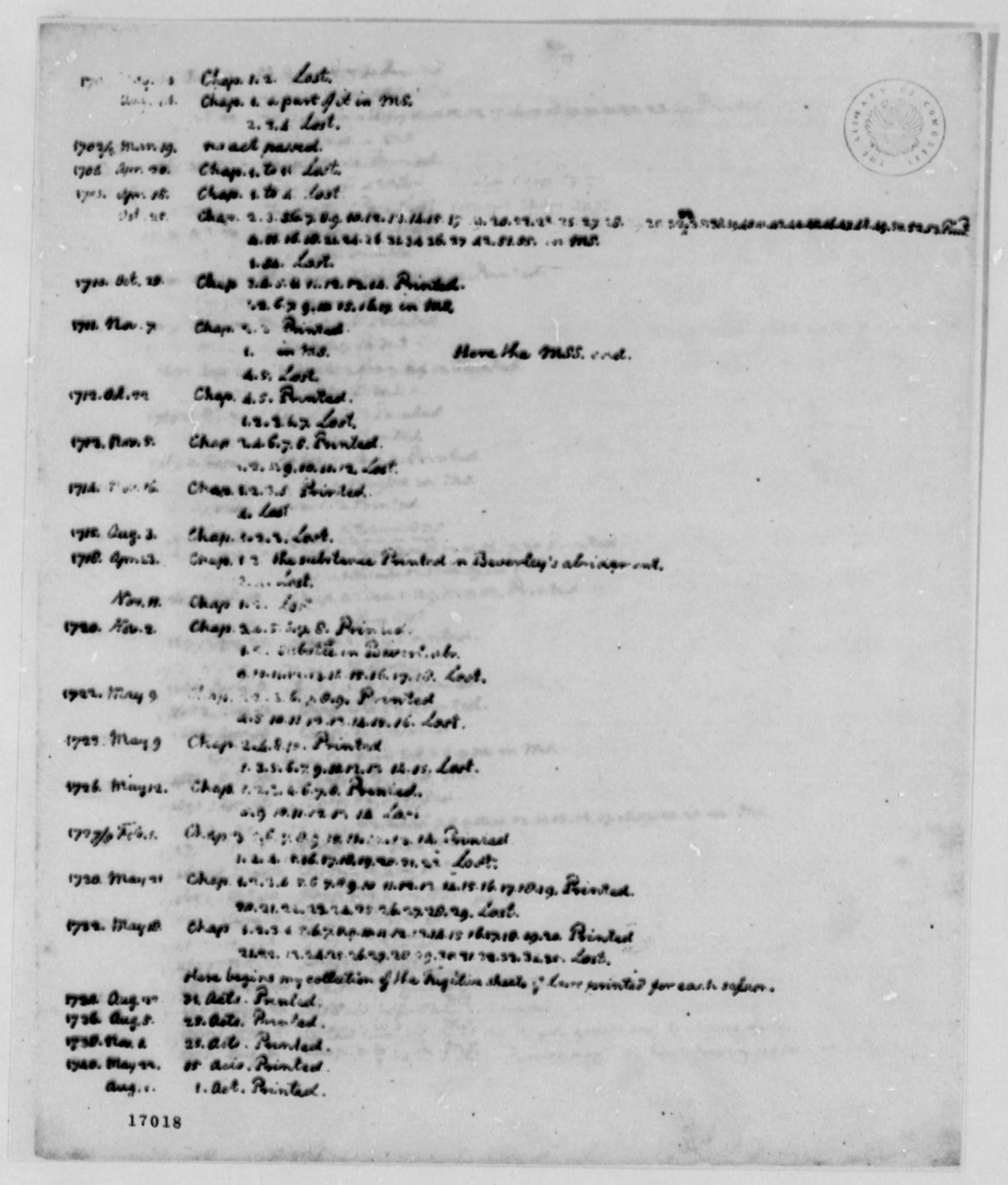 Jefferson's press copy, 1 (original). Image from the The Thomas Jefferson Papers, Library of Congress.