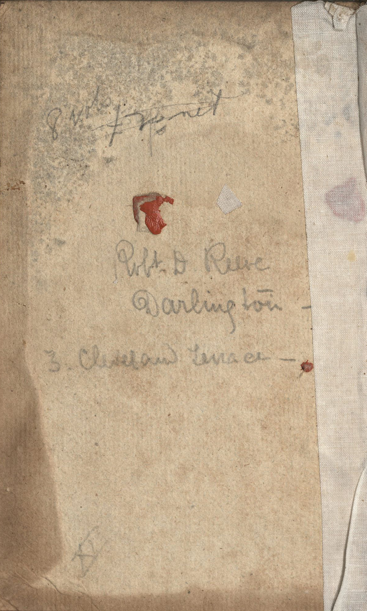 Inscription, front pastedown, volume one