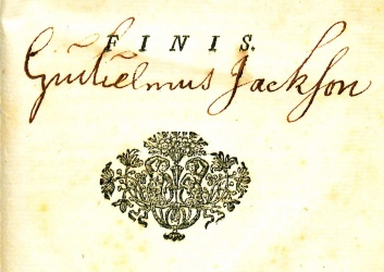 Inscription and tail-piece, last page of text.