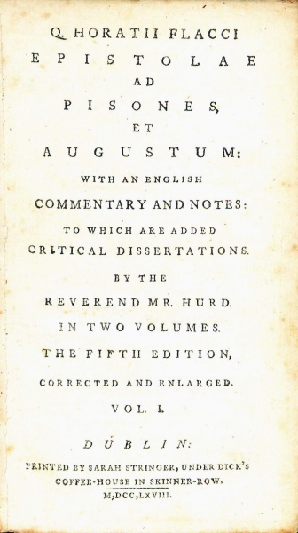 File:HoraceQHoratiiFlacciEpistolaeAdPisonesEtAugustum1768v1Titlepage.jpg
