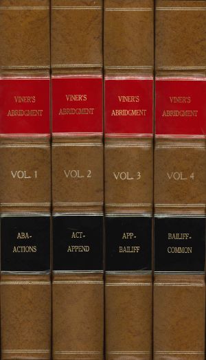 Viner's Abridgment