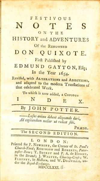 File:PotterFestivousNotesOnTheHistoryAndAdventuresofDonQuixote1771 TitlePage.jpg