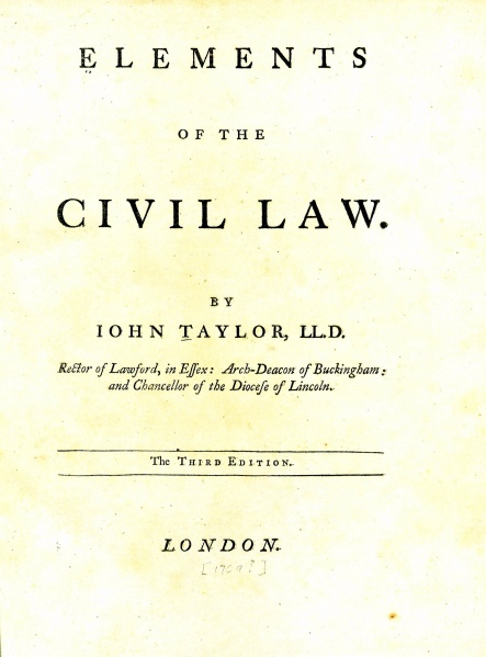 File:TaylorElementsOfCivilLaw1769TitlePage.jpg