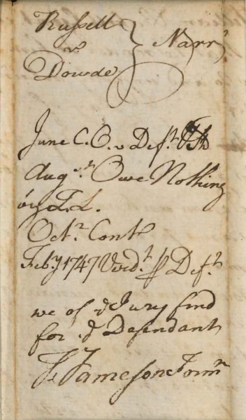 File:Complaint5Nov1746RussellVDowdeReverse.jpg
