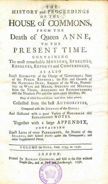 File:HouseCommonsHistory1742TitlePageV11.jpg