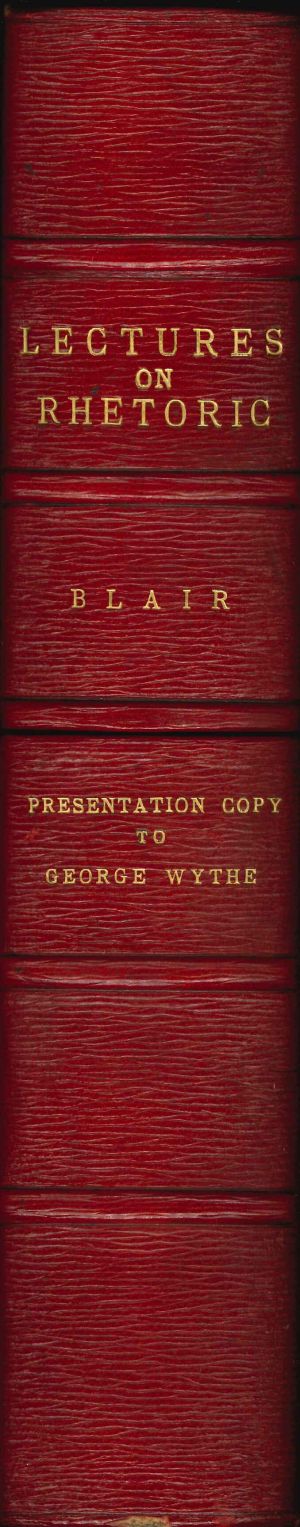 Blair's Lectures on Rhetoric and Belles Lettres
