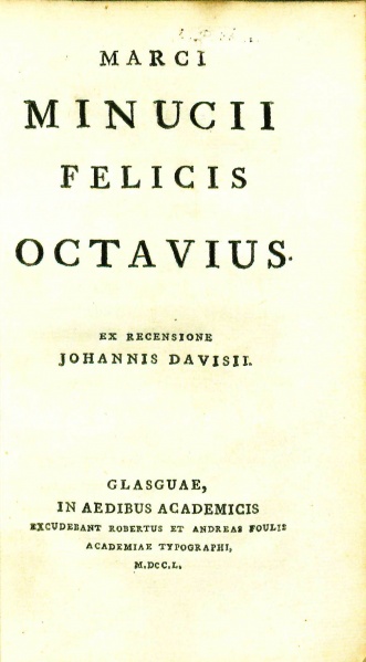 File:MinuciusMarciMinuciiFelicisOctavius1750TitlePage.jpg