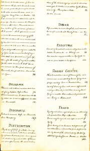 "Devise" (cont.) through "Fraud," rear blank.