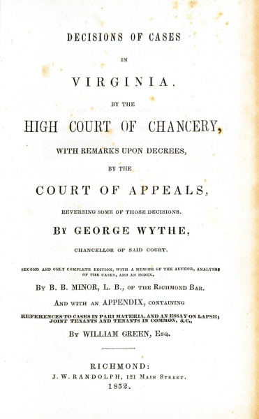 File:WytheDecisionsofCases1852TitlePage.jpg