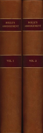 Rolle's Abridgment