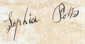 Inscription, front pastedown.