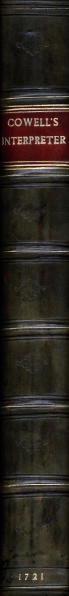 File:CowellLawDictionary1727 Spine.jpg
