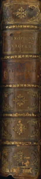 File:Xenophon XenophontosKyrouPaideiasBibliaOkto1727 Spine.jpg