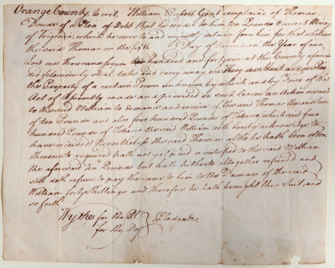 File:Complaint5Nov1746RussellVDowde.jpg - Wythepedia: The George Wythe ...