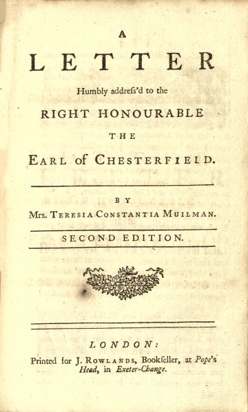 File:MuilmanLetterToEarlOfChesterfield1750 TitlePage.jpg