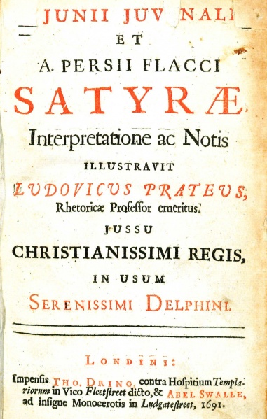 File:DJuniiJuvenalisEtAPersiiFlacciSatyrae1691TitlePage.jpg