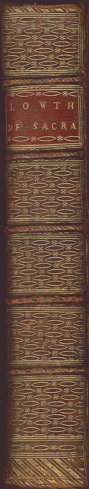 Lowth's De Sacra Poesi Hebræorum