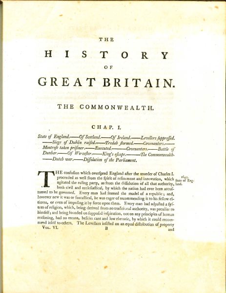 File:HumeHistoryOfEngland1762V6Page1.jpg