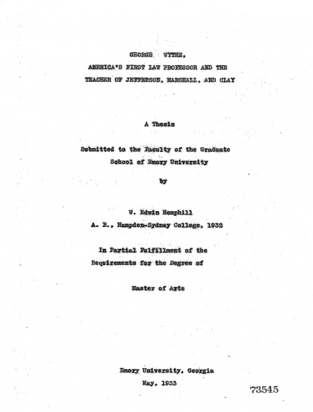 File:HemphillGeorgeWytheAmericasFirstLawProfessor1933TitlePage.jpg