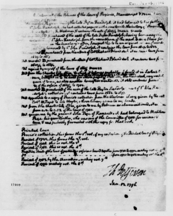 Jefferson's press copy, 2 (rewrite). Image from the The Thomas Jefferson Papers, Library of Congress.