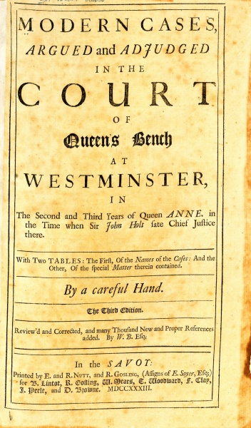 File:ModernCasesArguedAndAdjudged1733TitlePage.jpg
